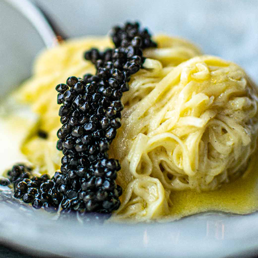 Capellini com Caviar